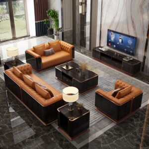 Legless Snug Sofa for Dwelling Room – Luxurious Vintage Couch Set